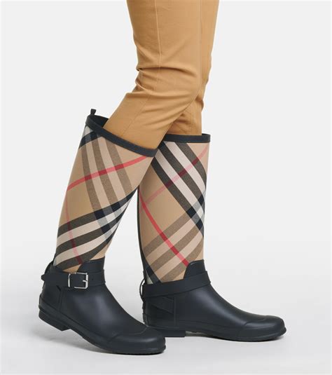 burberry house check rain boots|burberry haymarket rain boots.